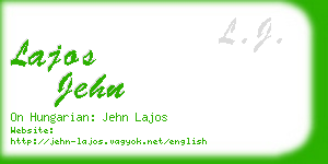 lajos jehn business card